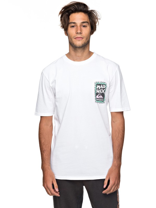 quiksilver, Ghetto Session - Maglietta da Uomo, WHITE (wbb0) 0 Ghetto Session - Maglietta da Uomo White EQYZT04817 Quiksilver