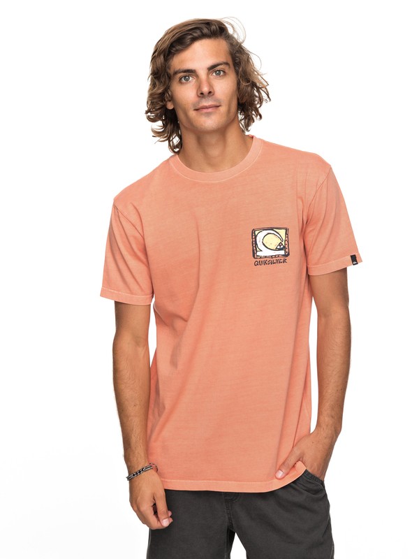 quiksilver, Dens Way - T-shirt col rond pour Homme, CADMIUM ORANGE (nhj0) 0 Dens Way - T-shirt col rond pour Homme EQYZT04929 Quiksilver