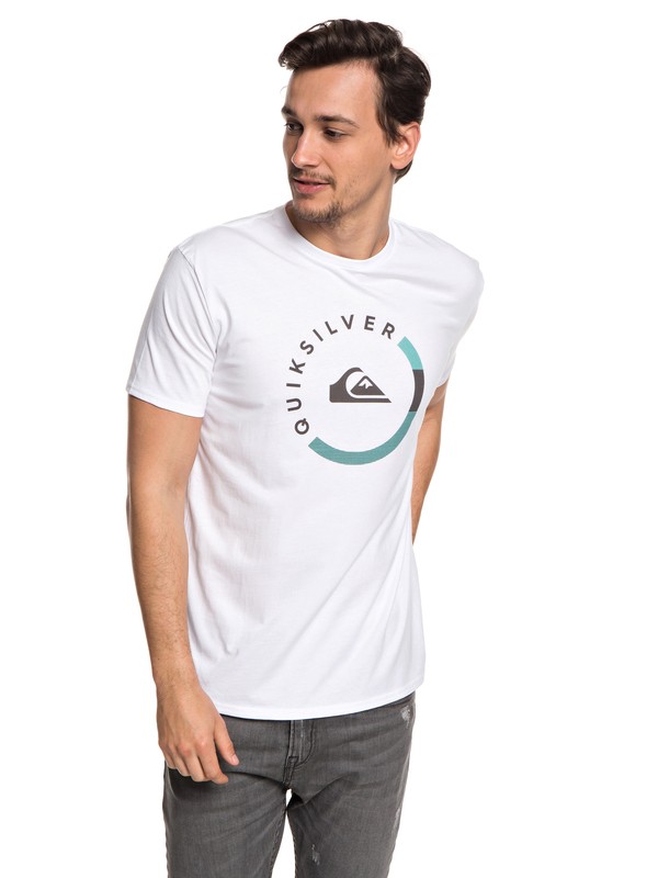 quiksilver, Slab Session - T-shirt col rond pour Homme, WHITE (wbb0) 0 Slab Session - T-shirt col rond pour Homme Blanc EQYZT04940 Quiksilver