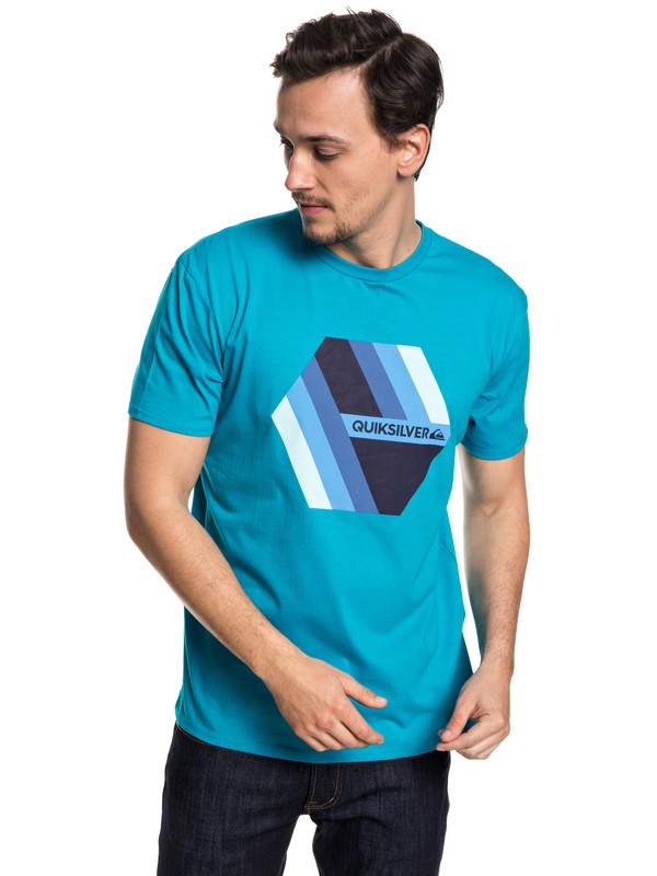 quiksilver, Футболка Retro Right, TYPHOON (bny0) 0 Футболка Retro Right Синий EQYZT04942 Quiksilver