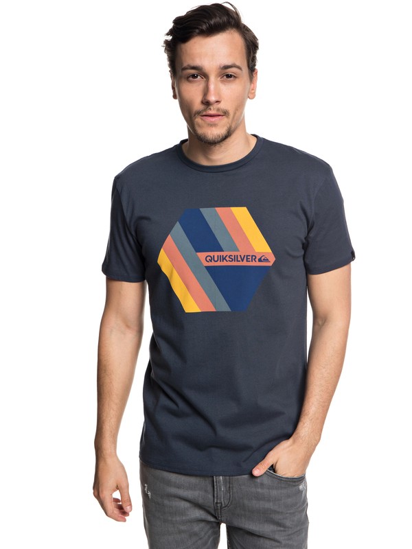 quiksilver, Футболка Retro Right, BLUE NIGHTS (btk0) 0 Футболка Retro Right Синий EQYZT04942 Quiksilver