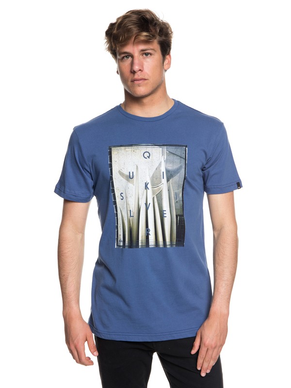 quiksilver, Quiver Central - T-Shirt voor Heren, BIJOU BLUE (bng0) 0 Quiver Central - T-Shirt voor Heren Blue EQYZT04946 Quiksilver
