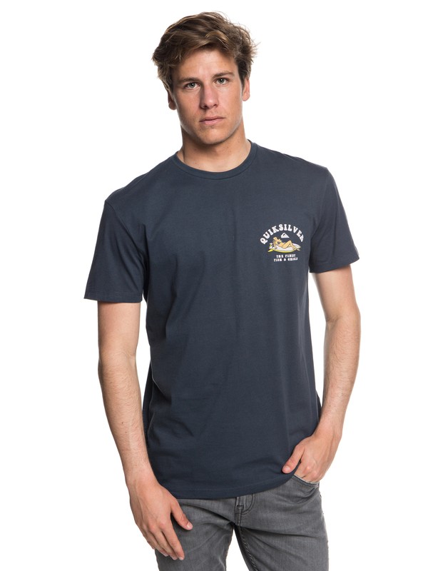 quiksilver, Fish And Chicks - T-Shirt for Men, BLUE NIGHTS (btk0) 0 Fish And Chicks - T-Shirt for Men Blue EQYZT04953 Quiksilver