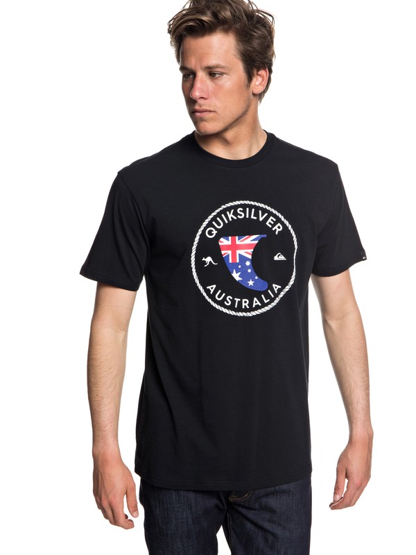 quiksilver, Oz Fin - T-Shirt voor Heren, BLACK (kvj0) 0 Oz Fin - T-Shirt voor Heren Black EQYZT04959 Quiksilver
