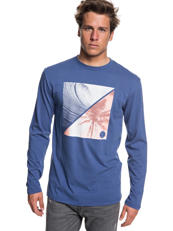 quiksilver, Colourful Night - Long Sleeve T-Shirt for Men, BIJOU BLUE (bng0) 0 Colourful Night - Long Sleeve T-Shirt for Men Blue EQYZT04975 Quiksilver