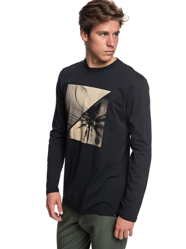 quiksilver, Colourful Night - Long Sleeve T-Shirt for Men, BLACK (kvj0) 0 Colourful Night - Long Sleeve T-Shirt for Men Black EQYZT04975 Quiksilver