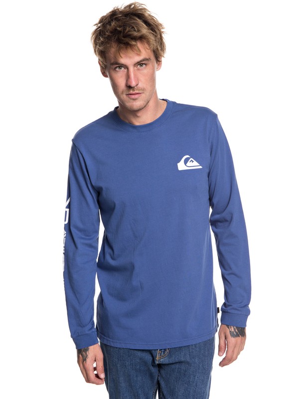quiksilver, Hombres Camiseta Manga Larga Quik Collage Originals, BIJOU BLUE (bng0) 0 Hombres Camiseta Manga Larga Quik Collage Originals Azul EQYZT04988 Quiksilver