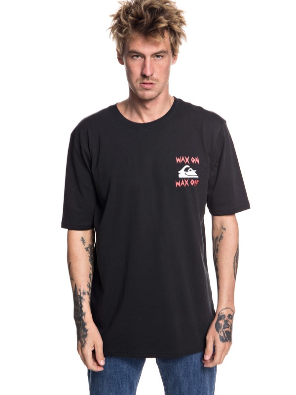 quiksilver, Hombres Camiseta Wax Job, BLACK (kvj0) 0 Hombres Camiseta Wax Job Negro EQYZT04995 Quiksilver