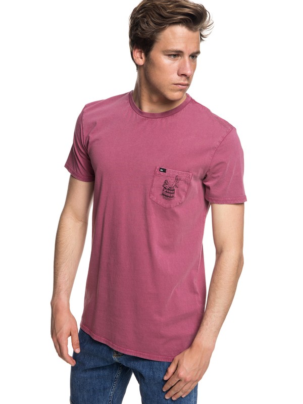 quiksilver, Gettin Barreled - T-Shirt for Men, MELLOW MAUVE (mmb0) 0 Gettin Barreled - T-Shirt for Men Pink EQYZT05001 Quiksilver