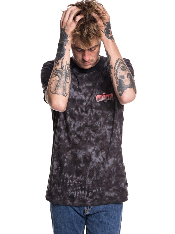 quiksilver, Rockin Rails - T-Shirt for Men, TARMAC (kta0) 0 Rockin Rails - T-Shirt for Men Black EQYZT05002 Quiksilver