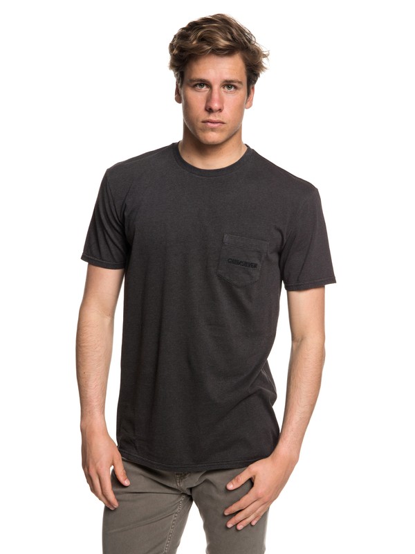 quiksilver, The Stitch Up - Pocket T-Shirt for Men, DARK GREY HEATHER (krph) 0 The Stitch Up - Pocket T-Shirt for Men Black EQYZT05004 Quiksilver