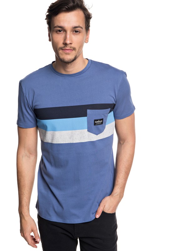 quiksilver, Peaceful Progression Pocket Tee, BIJOU BLUE (bng0) 0 Peaceful Progression Pocket Tee Blue EQYZT05007 Quiksilver
