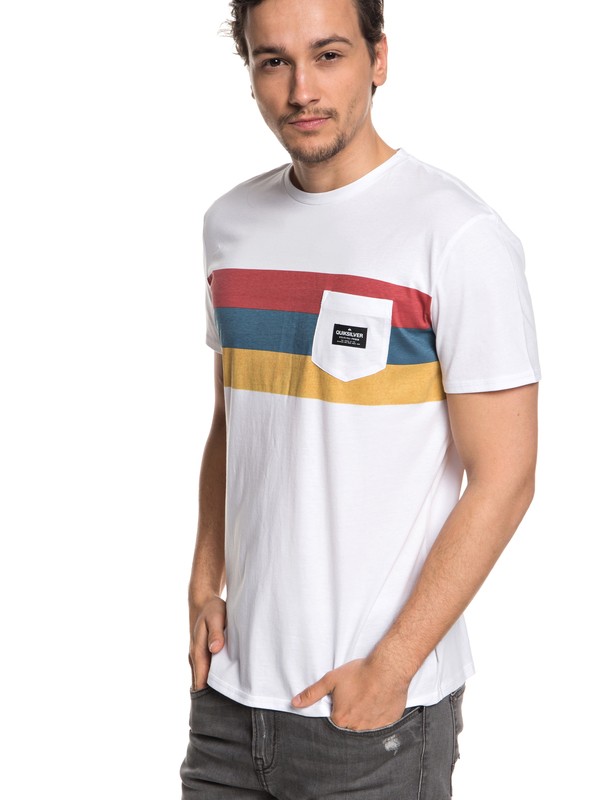quiksilver, Peaceful Progression - T-shirt avec poche pour Homme, WHITE (wbb0) 0 Peaceful Progression - T-shirt avec poche pour Homme Blanc EQYZT05007 Quiksilver