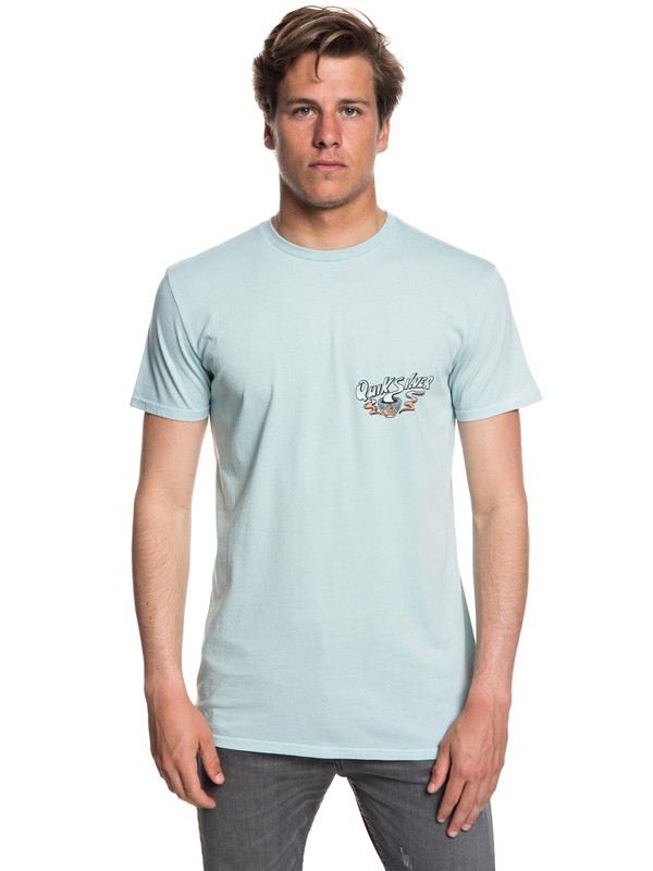 quiksilver, Hot Sake - T-Shirt for Men, BLUE HAZE (bga0) 0 Hot Sake - T-Shirt for Men Blue EQYZT05011 Quiksilver