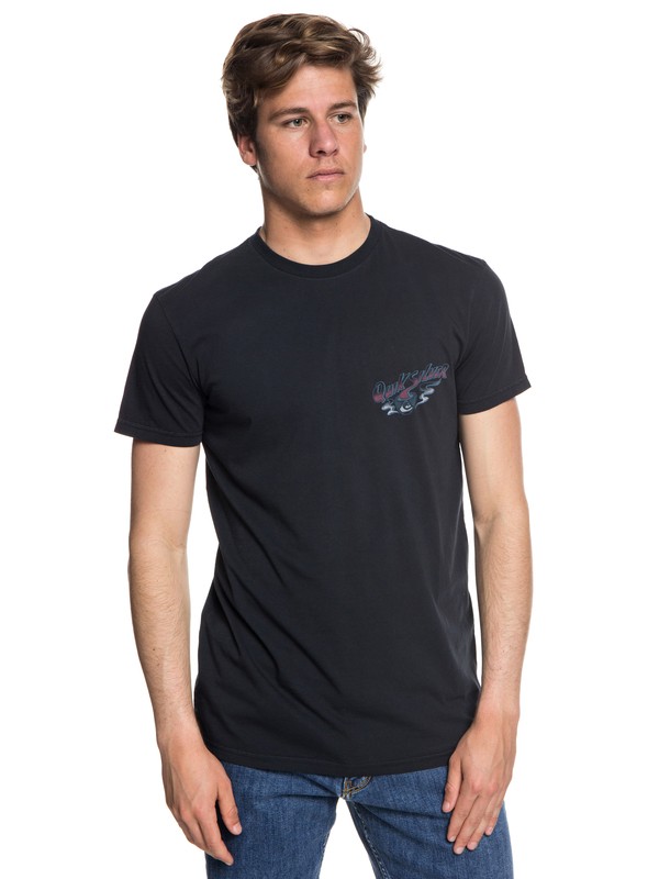 quiksilver, Hot Sake - T-shirt col rond pour Homme, BLACK (kvj0) 0 Hot Sake - T-shirt col rond pour Homme Noir EQYZT05011 Quiksilver