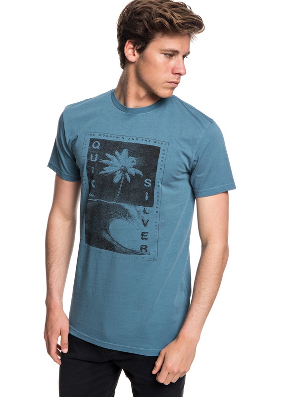 quiksilver, Destroyed Reality - T-Shirt for Men, TAPESTRY (bph0) 0 Destroyed Reality - T-Shirt for Men Blue EQYZT05012 Quiksilver