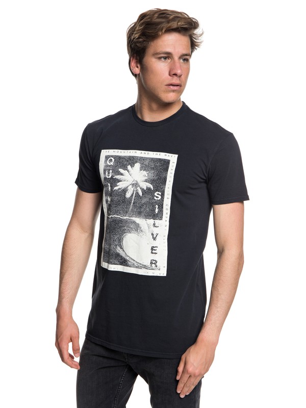quiksilver, Destroyed Reality - T-Shirt, BLACK (kvj0) 0 Destroyed Reality - T-Shirt Black EQYZT05012 Quiksilver