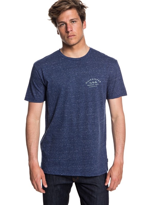 quiksilver, Banzai Bar - T-Shirt for Men, MEDIEVAL BLUE HEATHER (bteh) 0 Banzai Bar - T-Shirt for Men Blue EQYZT05017 Quiksilver