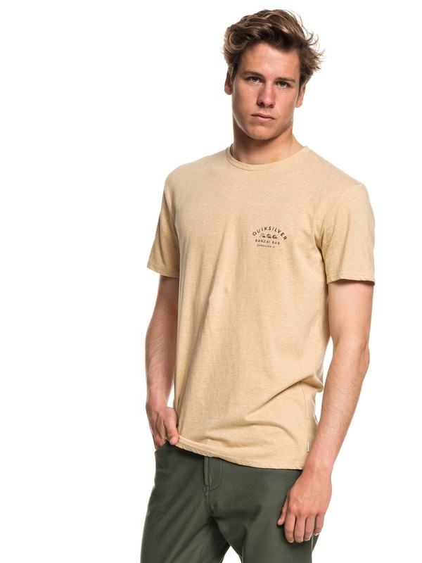 quiksilver, Banzai Bar Tee, TAFFY HEATHER (tjwh) 0 Banzai Bar Tee Beige EQYZT05017 Quiksilver