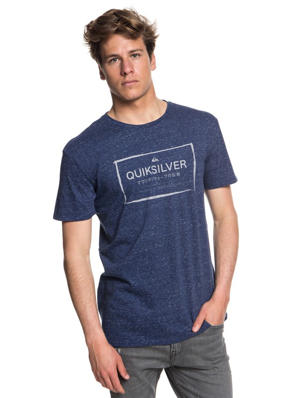 quiksilver, Quik In The Box - T-Shirt for Men, MEDIEVAL BLUE HEATHER (bteh) 0 Quik In The Box - T-Shirt for Men Blue EQYZT05018 Quiksilver