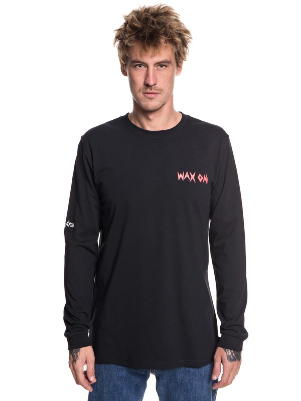 quiksilver, Wax Off Long Sleeve Tee, BLACK (kvj0) 0 Wax Off Long Sleeve Tee Black EQYZT05041 Quiksilver