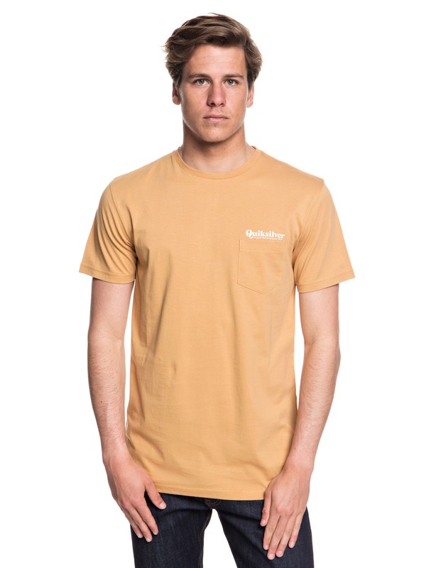 quiksilver, Fine Line Pocket Tee, TAFFY (tjw0) 0 Fine Line Pocket Tee Beige EQYZT05120 Quiksilver