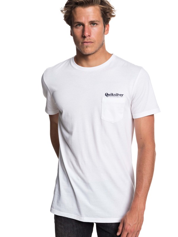 quiksilver, Fine Line Pocket Tee, WHITE (wbb0) 0 Fine Line Pocket Tee White EQYZT05120 Quiksilver