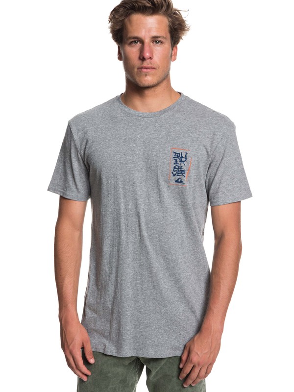 quiksilver, Honshu Island Tee, MEDIUM GREY HEATHER (kpvh) 0 Honshu Island Tee Black EQYZT05166 Quiksilver