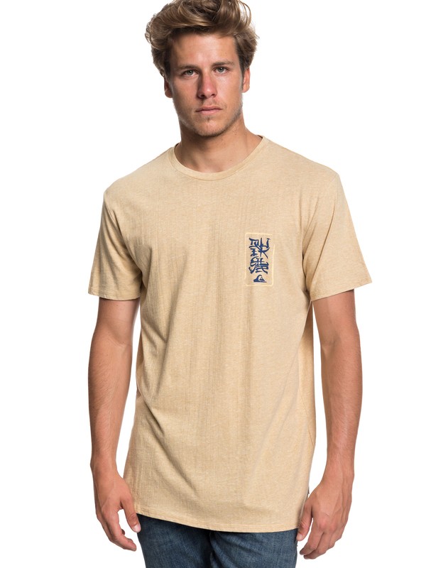 quiksilver, Honshu Island Tee, TAFFY HEATHER (tjwh) 0 Honshu Island Tee Beige EQYZT05166 Quiksilver