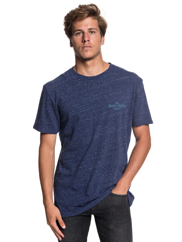 quiksilver, Bamboo Hexa Tee, MEDIEVAL BLUE HEATHER (bteh) 0 Bamboo Hexa Tee Blue EQYZT05167 Quiksilver