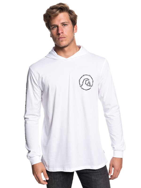 quiksilver, Kanakura Connect Long Sleeve Hooded Tee, WHITE (wbb0) 0 Kanakura Connect Long Sleeve Hooded Tee White EQYZT05171 Quiksilver