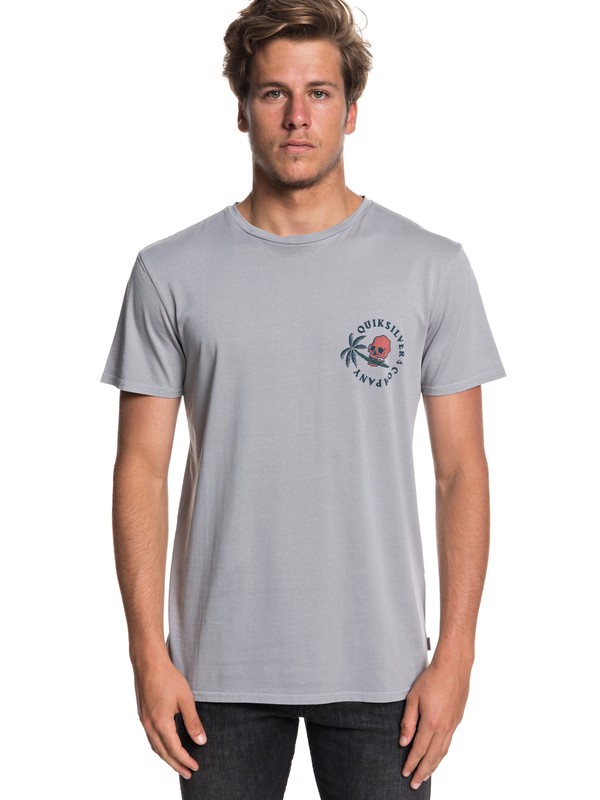 quiksilver, Darkest Kobe Tee, SLEET (szp0) 0 Darkest Kobe Tee Grey EQYZT05179 Quiksilver