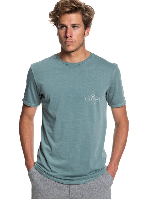 quiksilver, Vibed Tee, STORMY SEA (blh0) 0 Vibed Tee Blue EQYZT05222 Quiksilver