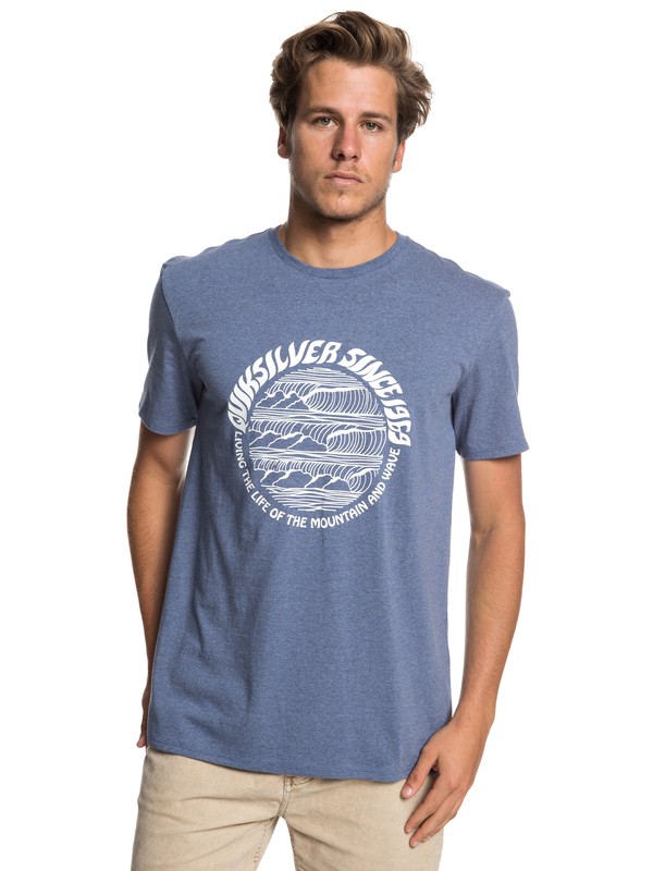 quiksilver, Good Arvo Tee, BIJOU BLUE HEATHER (bngh) 0 Good Arvo Tee Blue EQYZT05228 Quiksilver