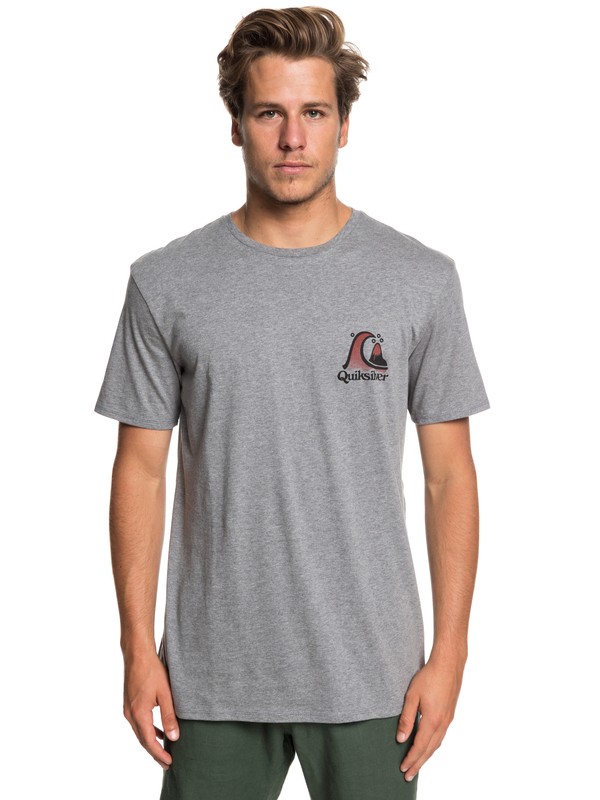 quiksilver, Captain Slim Tee, QUIET SHADE HEATHER (kzeh) 0 Captain Slim Tee Black EQYZT05229 Quiksilver