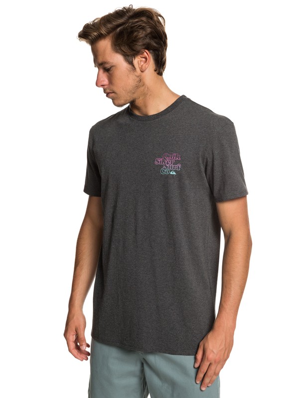 quiksilver, Double Stacked Tee, CHARCOAL HEATHER (ktah) 0 Double Stacked Tee Black EQYZT05230 Quiksilver