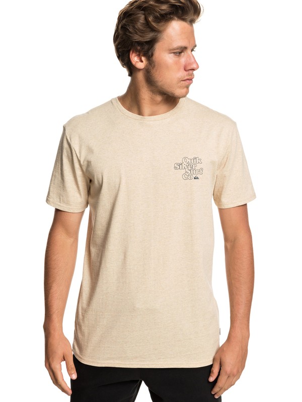 quiksilver, Double Stacked Tee, WARM SAND HEATHER (tgsh) 0 Double Stacked Tee Beige EQYZT05230 Quiksilver