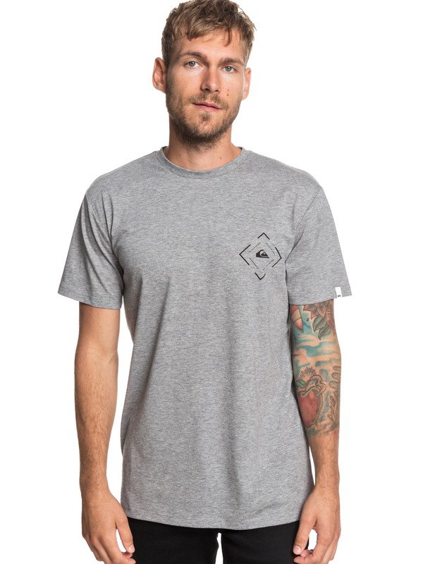 quiksilver, Square Sweller Tee, MEDIUM GREY HEATHER (kpvh) 0 Square Sweller Tee Black EQYZT05240 Quiksilver