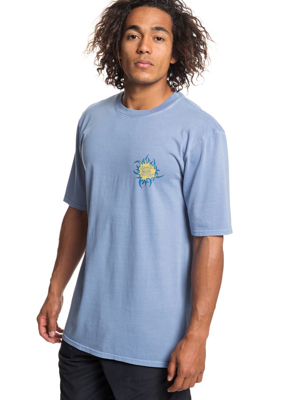 quiksilver, Quik Tribe Tee, STONE WASH (bkj0) 0 Quik Tribe Tee Blue EQYZT05249 Quiksilver