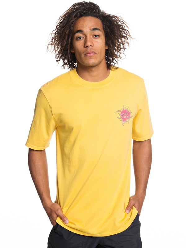 quiksilver, Quik Tribe Tee, AMBER YELLOW (nha0) 0 Quik Tribe Tee Orange EQYZT05249 Quiksilver