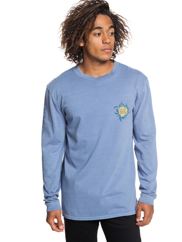 quiksilver, Quik Tribe Long Sleeve Tee, STONE WASH (bkj0) 0 Quik Tribe Long Sleeve Tee Blue EQYZT05300 Quiksilver