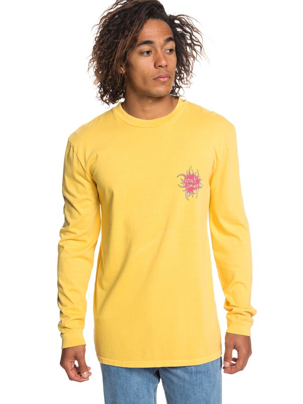 quiksilver, Quik Tribe Long Sleeve Tee, AMBER YELLOW (nha0) 0 Quik Tribe Long Sleeve Tee Orange EQYZT05300 Quiksilver