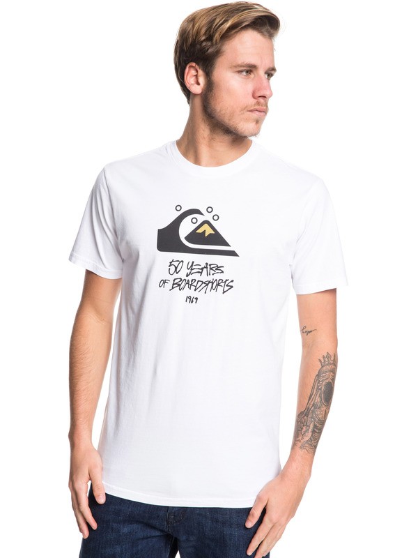 quiksilver, 50 Year Tee, WHITE (wbb0) 0 50 Year Tee White EQYZT05334 Quiksilver