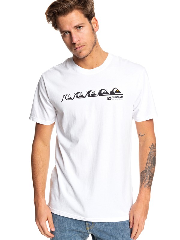 quiksilver, Evo Tee, WHITE (wbb0) 0 Evo Tee White EQYZT05335 Quiksilver