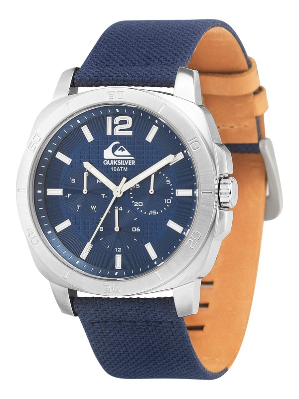 quiksilver, The Drifter Leather Strap Watch, NAVY (byj0) 0 The Drifter Leather Strap Watch QS1004 Quiksilver