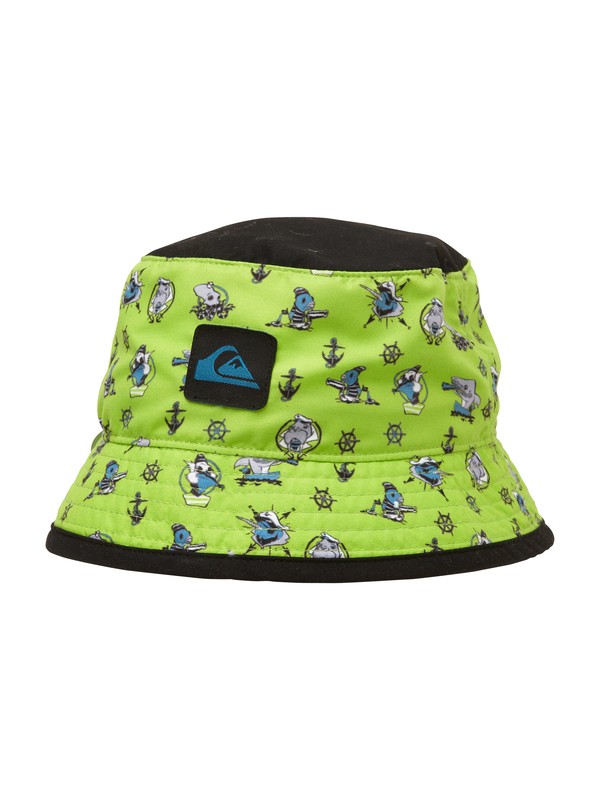 quiksilver, Baby/Toddler Gromett Bucket Hat, LIME GREEN (lim) 0 Baby/Toddler Gromett Bucket Hat T249C18 Quiksilver