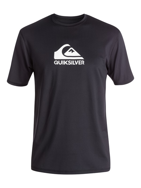 quiksilver, Boys 8 -16 Solid Streak Short Sleeve UPF 50 Rashguard, BLACK (ktww) 0 Boys 8 -16 Solid Streak Short Sleeve UPF 50 Rashguard Black UQBWR03037 Quiksilver