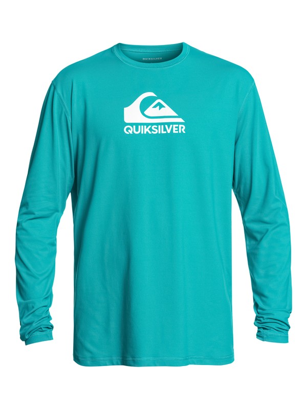 quiksilver, Solid Streak Long Sleeve UPF 50 Rashguard, TYPHOON (bny0) 0 Solid Streak Long Sleeve UPF 50 Rashguard Blue UQYWR03053 Quiksilver