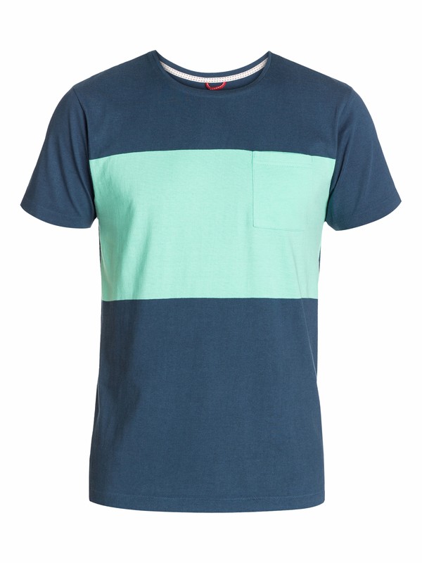 quiksilver, Block Stripe Modern Fit T-Shirt, BLUESTONE (bmc0) 0 Block Stripe Modern Fit T-Shirt UQYZT03089 Quiksilver