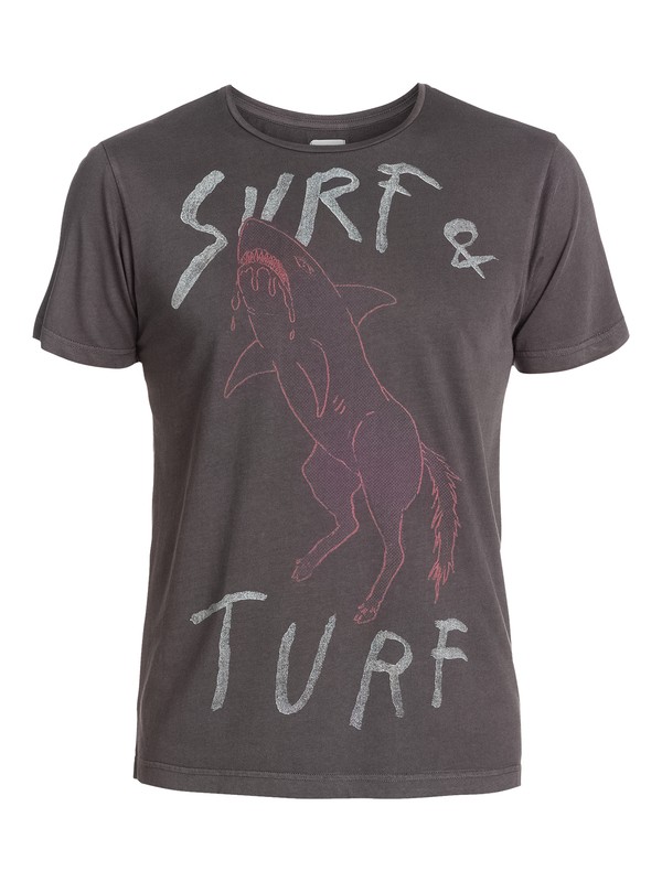 quiksilver, Surf & Turf T-Shirt, TARMAC (kta0) 0 Surf & Turf T-Shirt UQYZT03171 Quiksilver